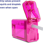Precidio Design Drink in the Box Eco-Friendly Reusable Juice Box Container, 8 ounce, Pink