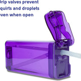 Precidio Design Drink in the Box Eco-Friendly Reusable Juice Box Container, 12 ounce, Purple