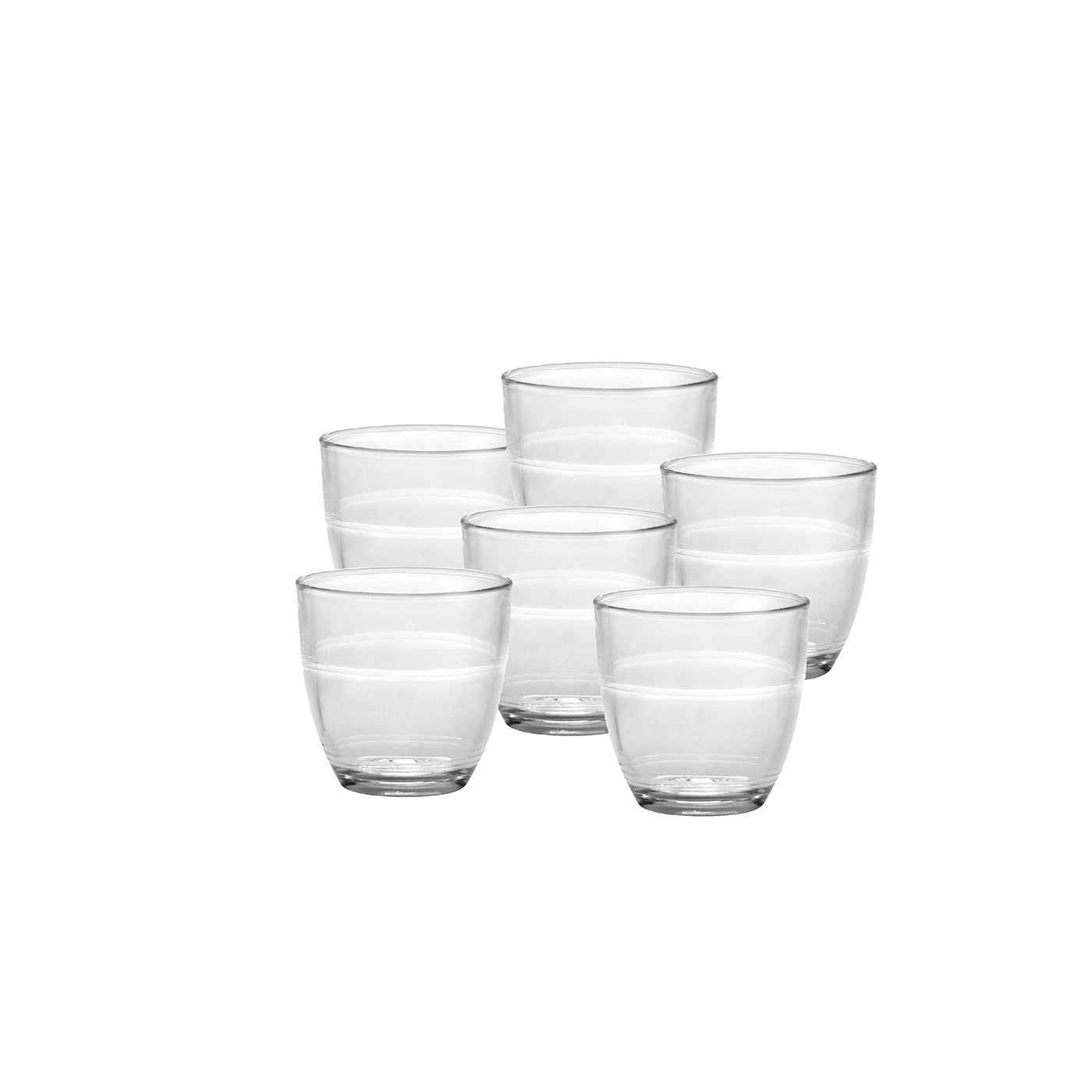Duralex Gigogne Glass Tumbler, Set of 6, Clear, 5.75 ounce