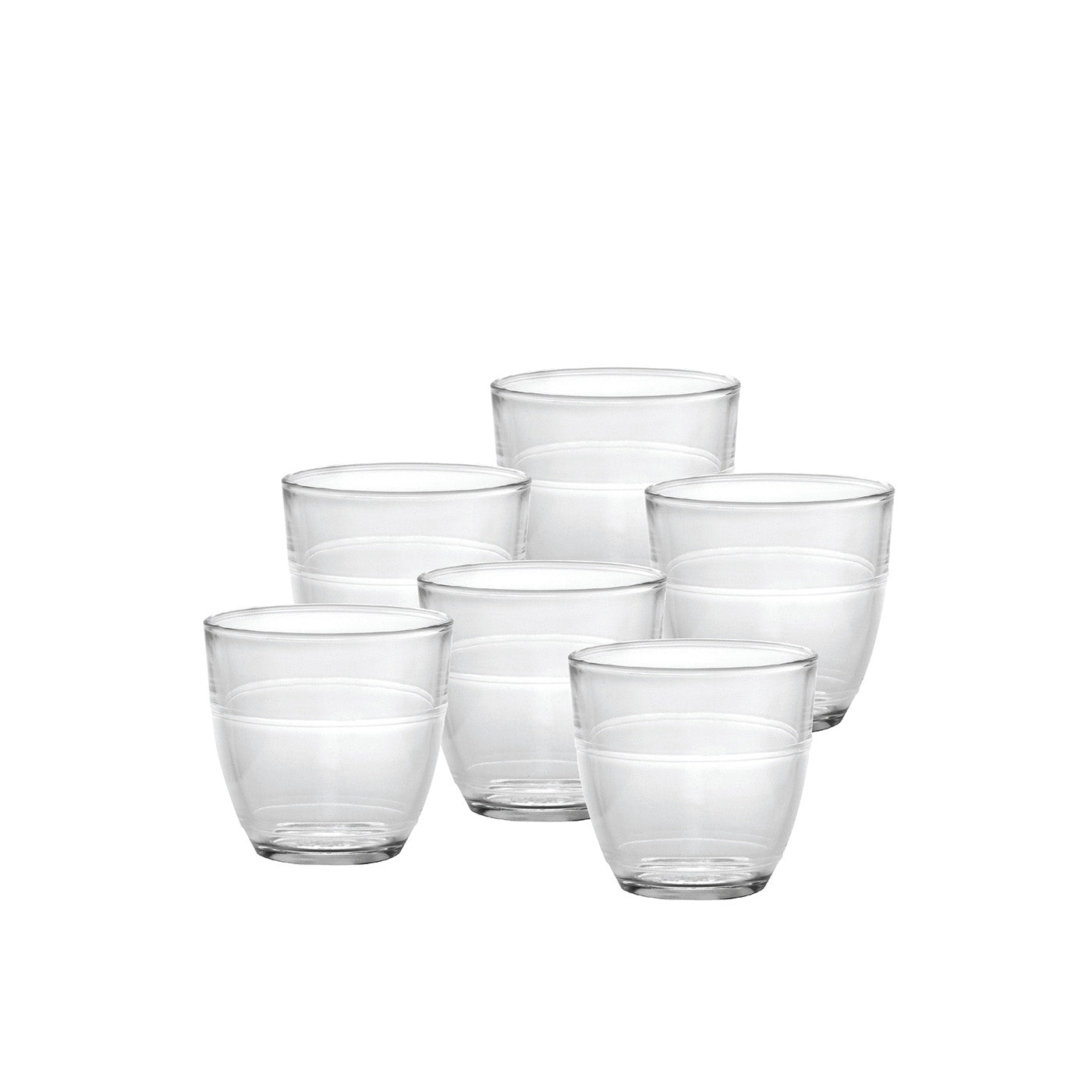 Duralex Gigogne Glass Tumbler, Set of 6, Clear, 7.75 ounce