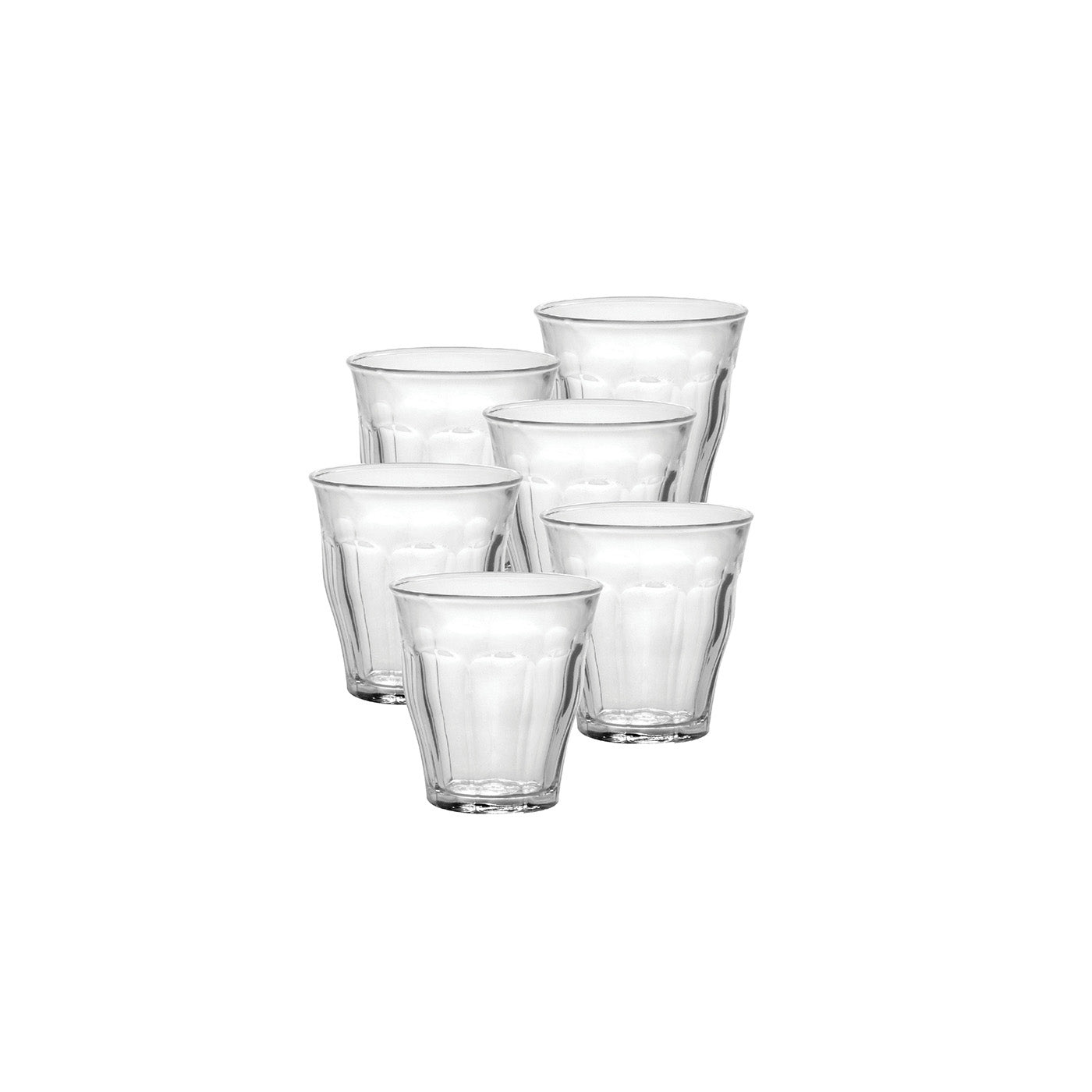 Duralex Picardie Made In France Clear Glass Tumbler, Set of 6, 3.25 ounce