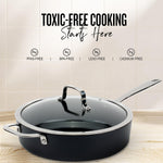 Alva Mastero 4-Quart Nonstick Saute Pan with Lid, 11-Inch