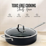 Alva Mastero 4-Quart Nonstick Saute Pan with Lid, 11-Inch