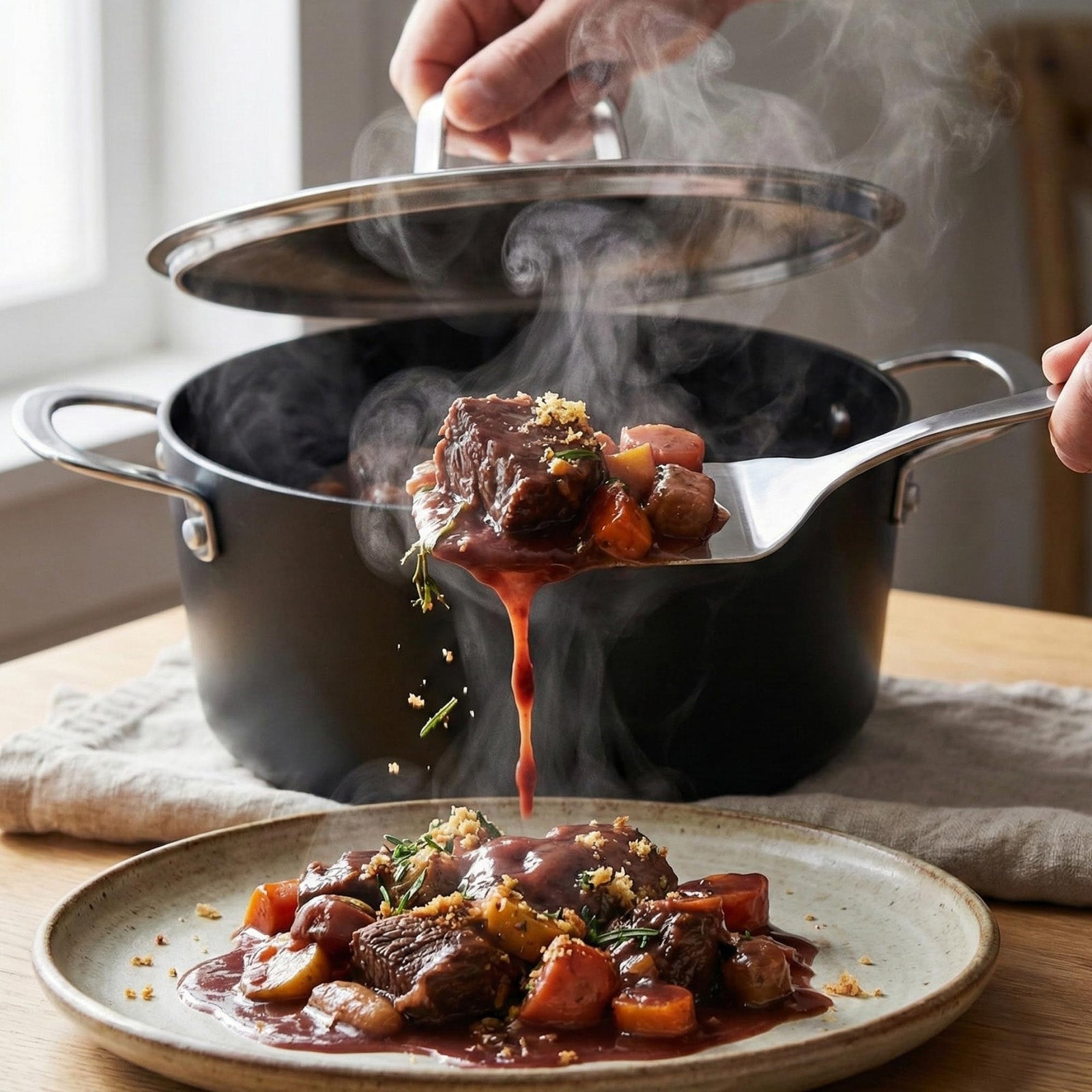 Alva Mastero 4.5-Quart Nonstick Stockpot with Lid, 9.5-Inch