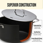 Alva Mastero 4.5-Quart Nonstick Stockpot with Lid, 9.5-Inch