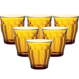 Duralex Picardie Amber Tumbler 8.75 oz. Set of 6