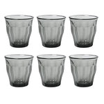 Duralex Picardie Gris Made In France 8.75 ounce Glass Tumbler, Set of 6