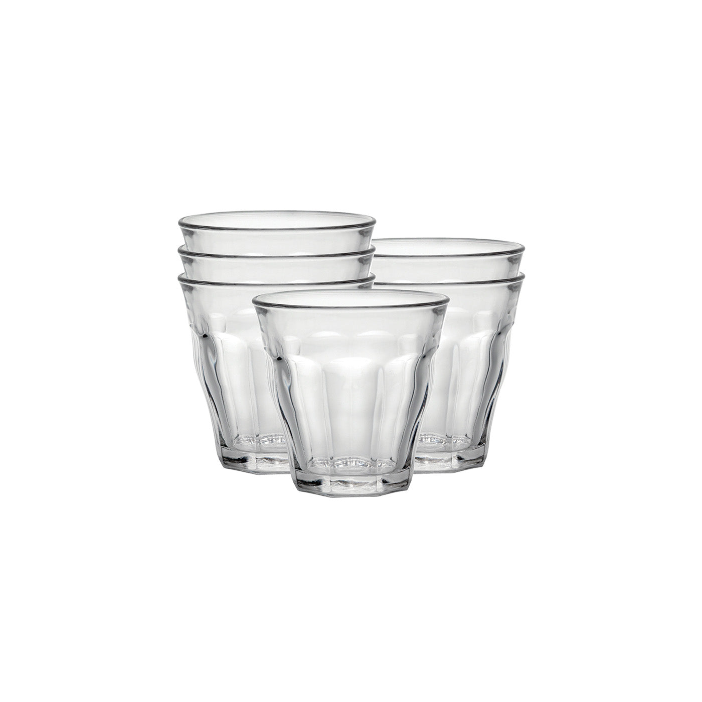 Duralex Picardie Made In France Clear Glass Tumbler, Set of 6, 10.75 ounce