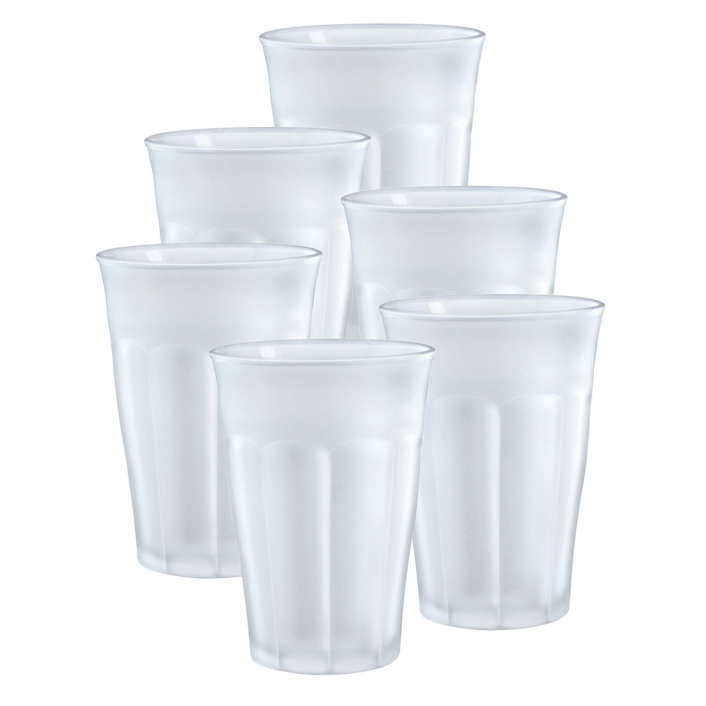 Duralex Picardie Frosted Glass Tumbler, Set of 6, 12.625 ounce
