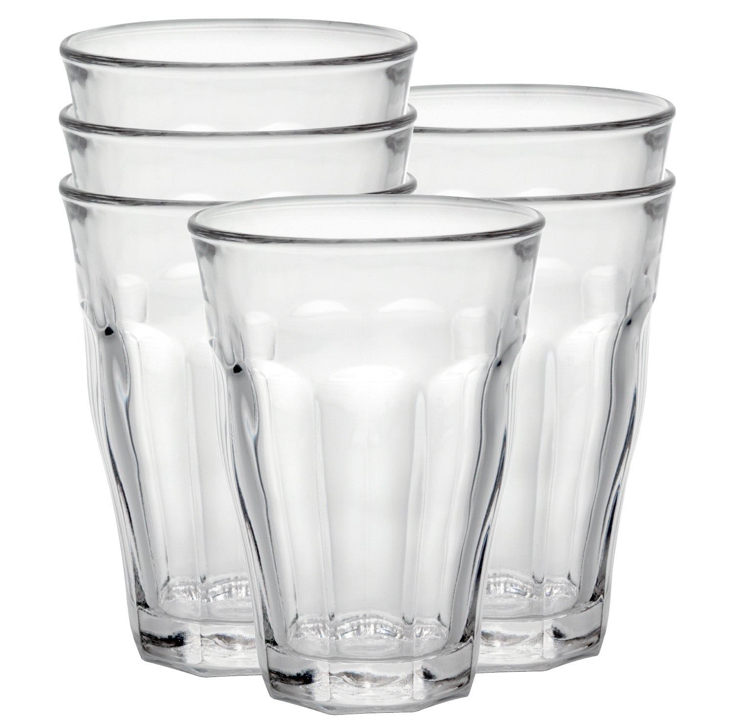 Duralex Picardie Made In France Clear Glass Tumbler, Set of 6, 17.75 ounce