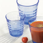 Duralex Prisme Marine Tumbler, Made in France, Set of 4, 6 ounce