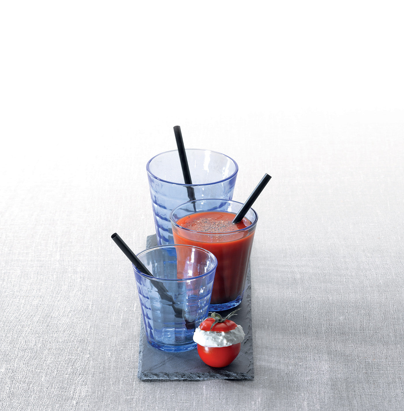 Duralex Prisme Marine Tumbler, Made in France, Set of 4, 6 ounce