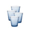Duralex Prisme Marine Tumbler, Made in France, Set of 4, 6 ounce