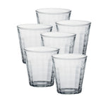 Duralex Prisme Clear Tumbler, Made in France, Set of 6, 7.75 ounce