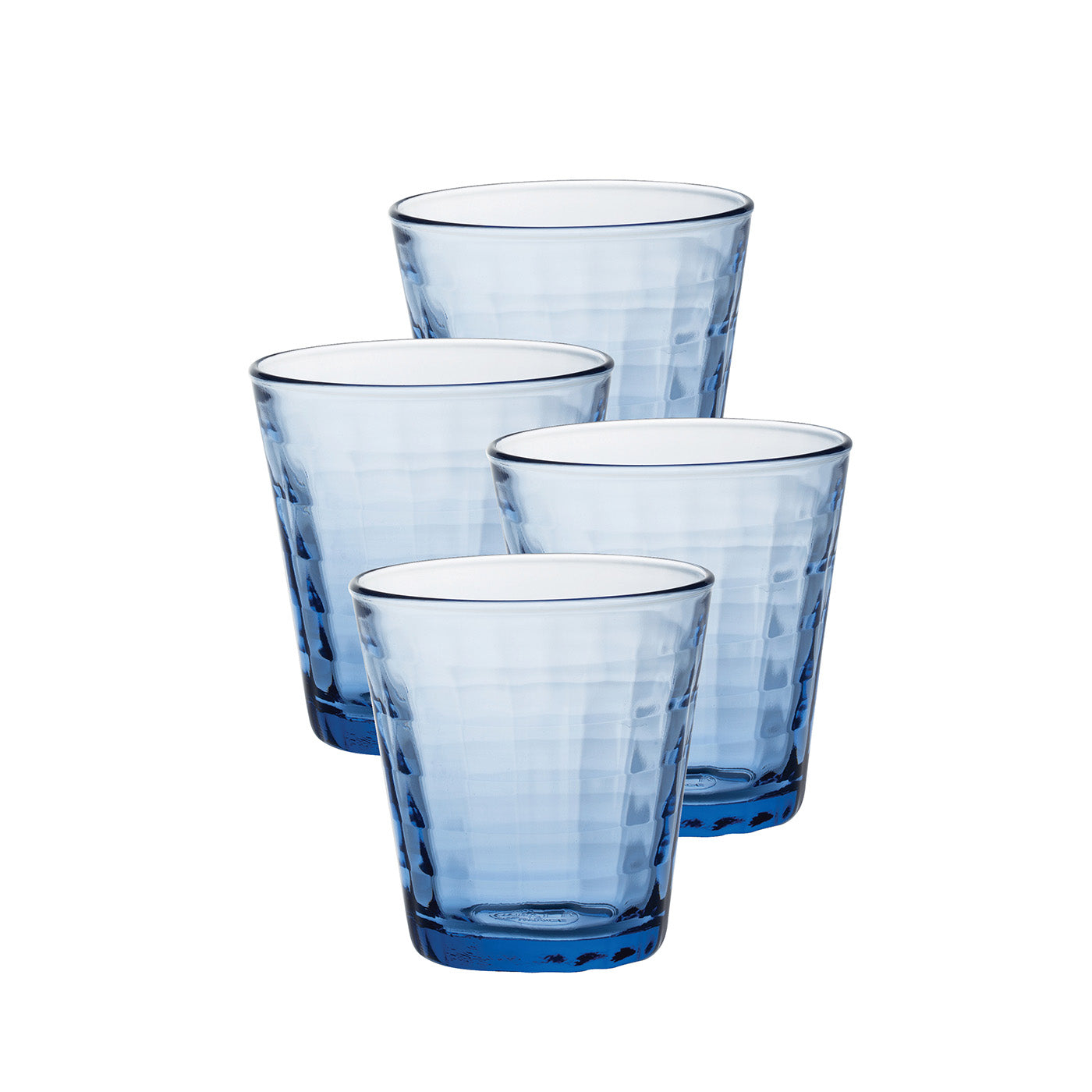 Duralex Prisme Marine Tumbler, Made in France, Set of 4, 7.75 ounce