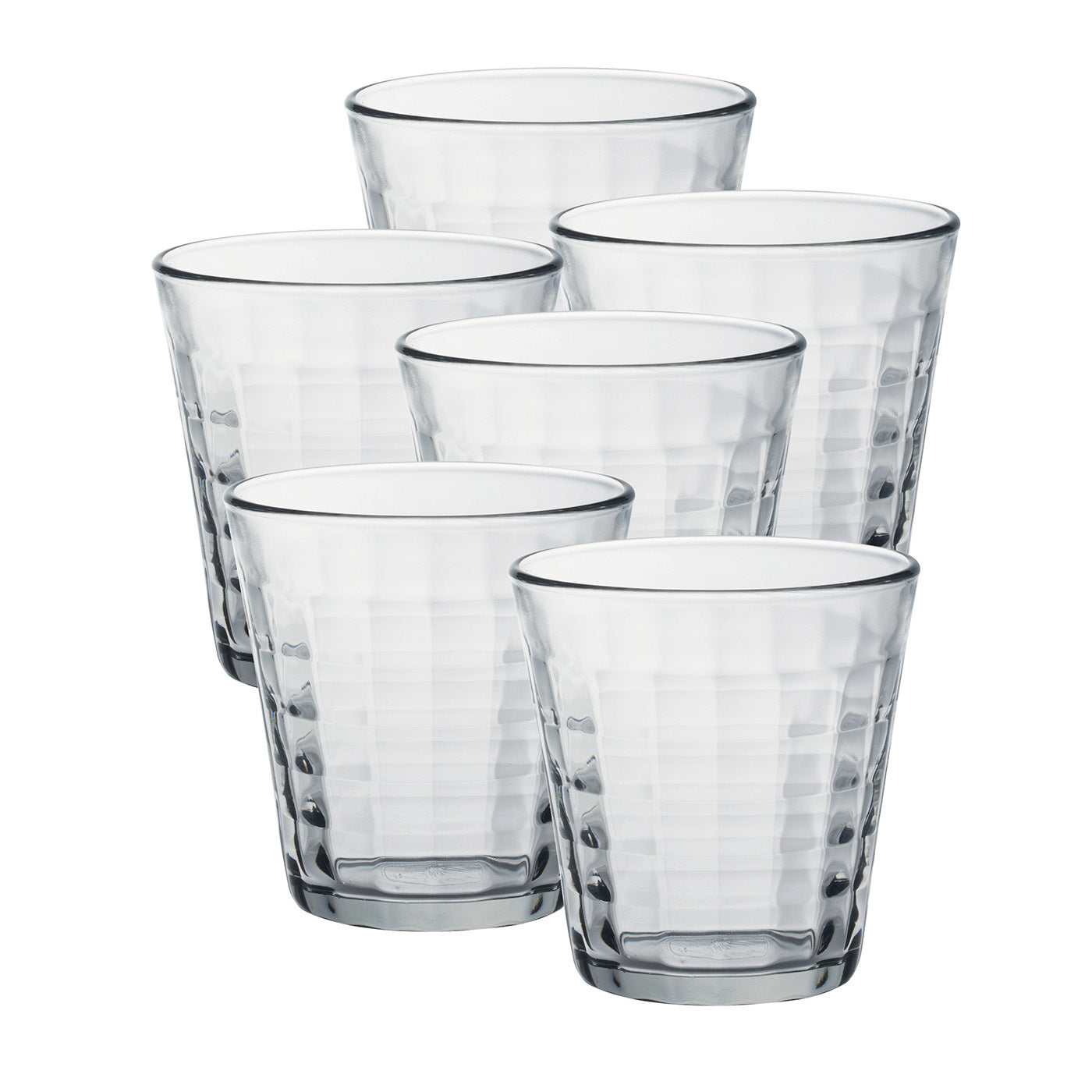 Duralex Prisme Clear Tumbler, Made in France, Set of 6, 9.625 ounce