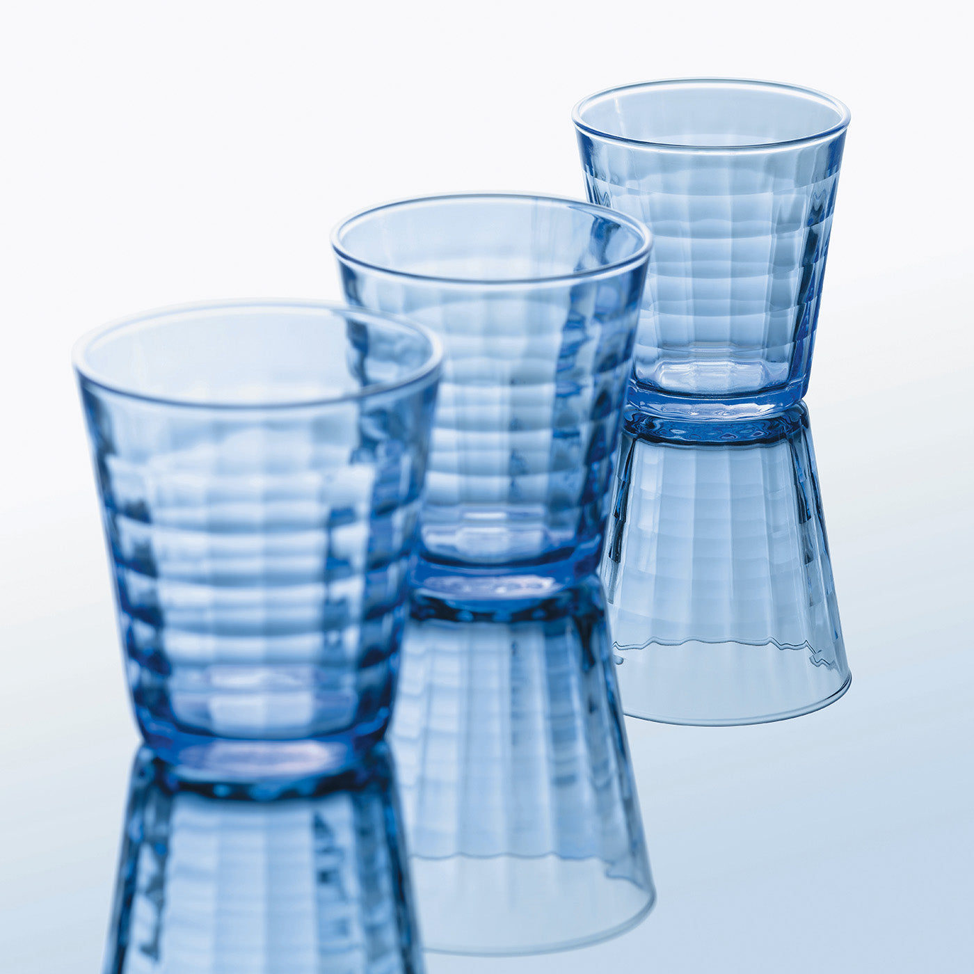 Duralex Prisme Marine Tumbler, Made in France, Set of 4