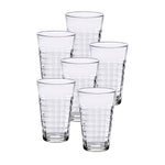 Duralex Prisme Clear Tumbler, Made in France, Set of 6, 11.625 ounce