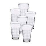 Duralex Prisme Clear Tumbler, Made in France, Set of 6, 11.625 ounce
