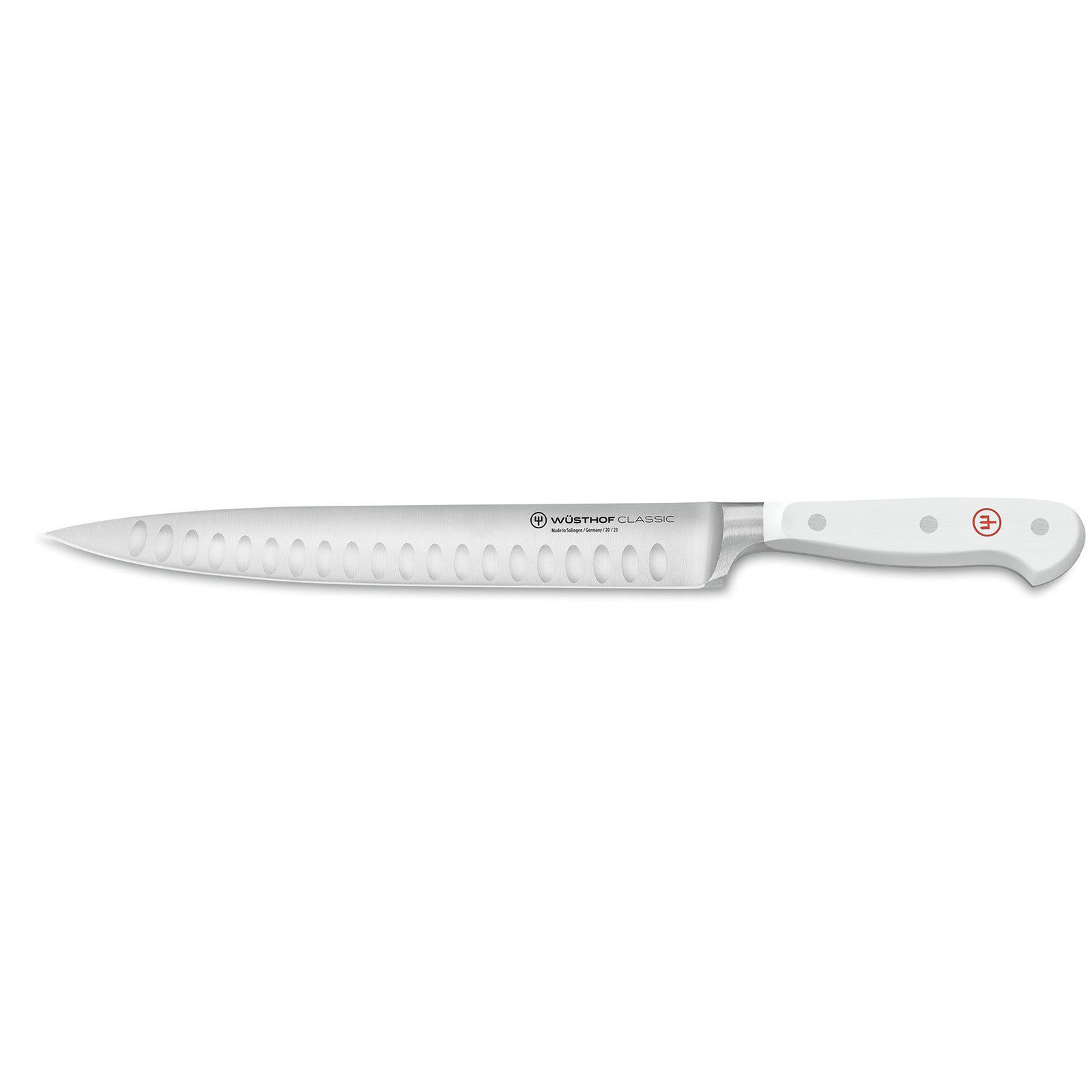 Wusthof Classic White 9 Inch Carving Knife, Hollow Edge