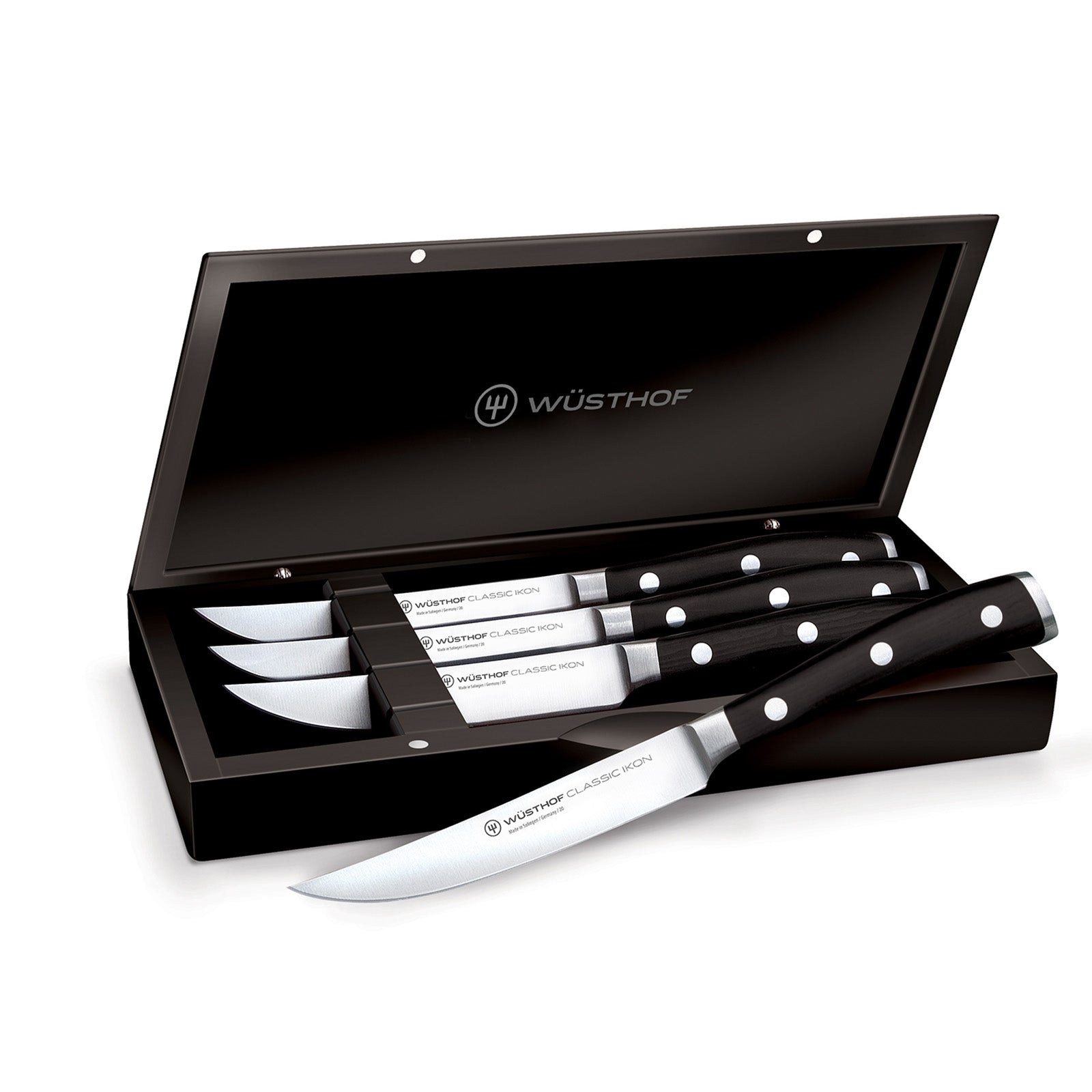 Wusthof Classic Ikon Four Piece Steak Knife Set W/Presentation Box