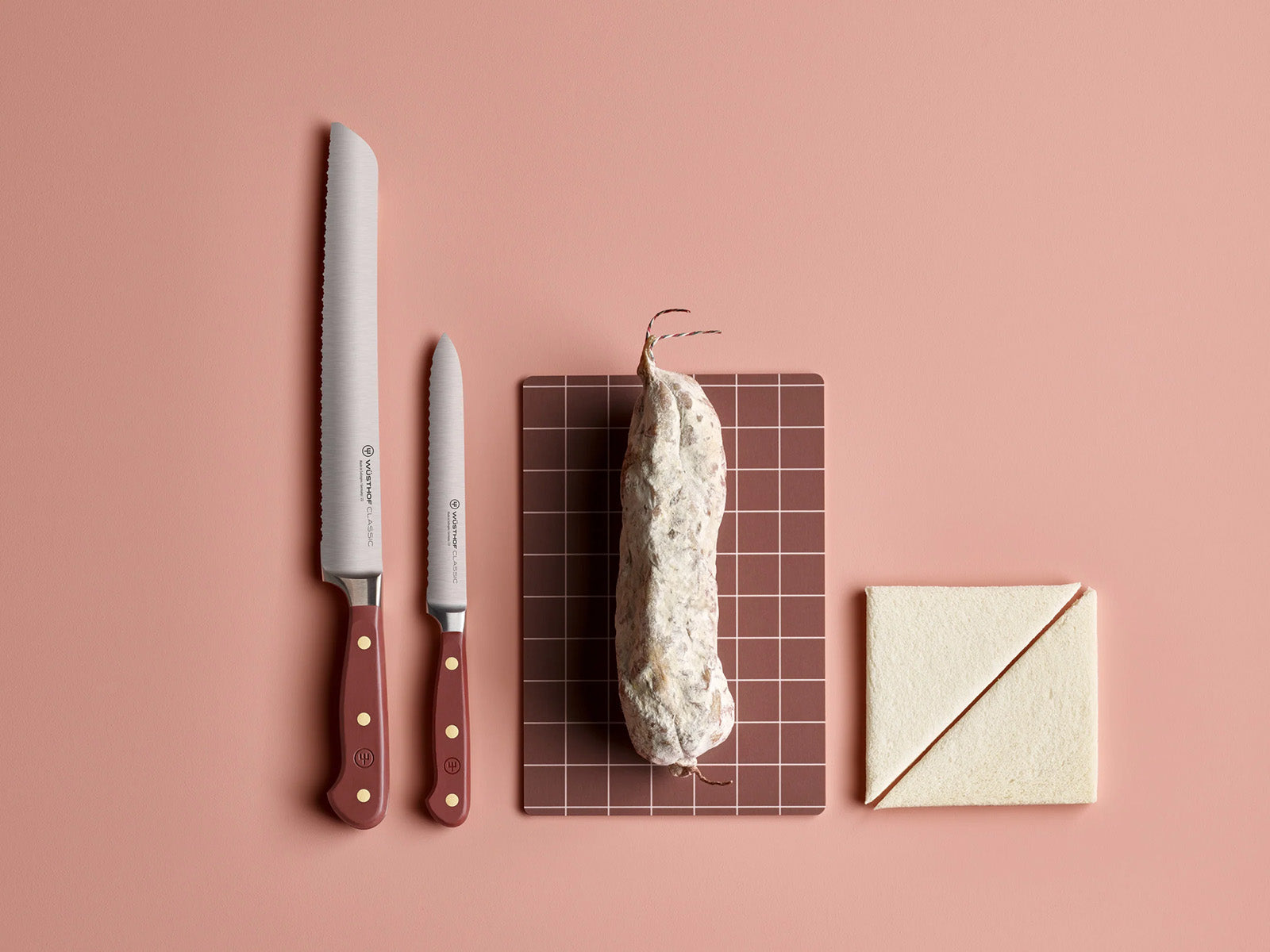 Wusthof Classic 9-Inch Double Serrated Bread Knife, Tasty Sumac