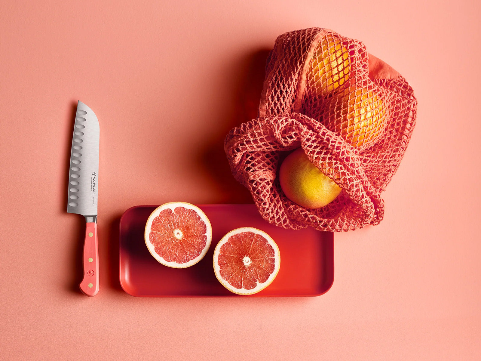 Wusthof Classic 7-Inch Santoku Knife, Coral Peach