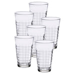Duralex Prisme Clear Tumbler, Made in France, Set of 6, 17.625 ounce
