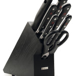 Wusthof Classic 8 Piece Knife Block Set, Black Ash