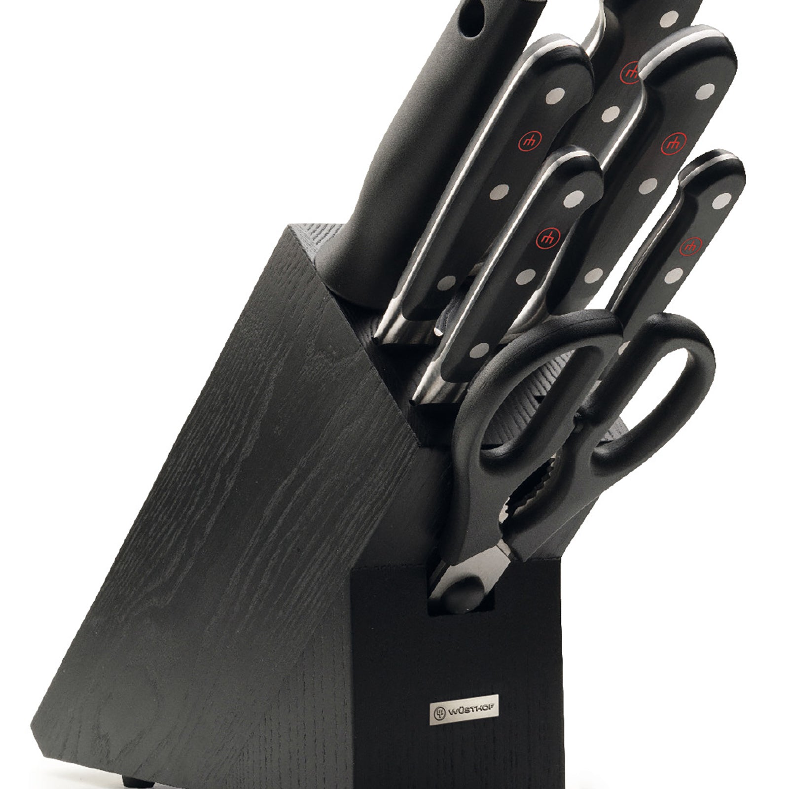 Wusthof Classic 8 Piece Knife Block Set, Black Ash