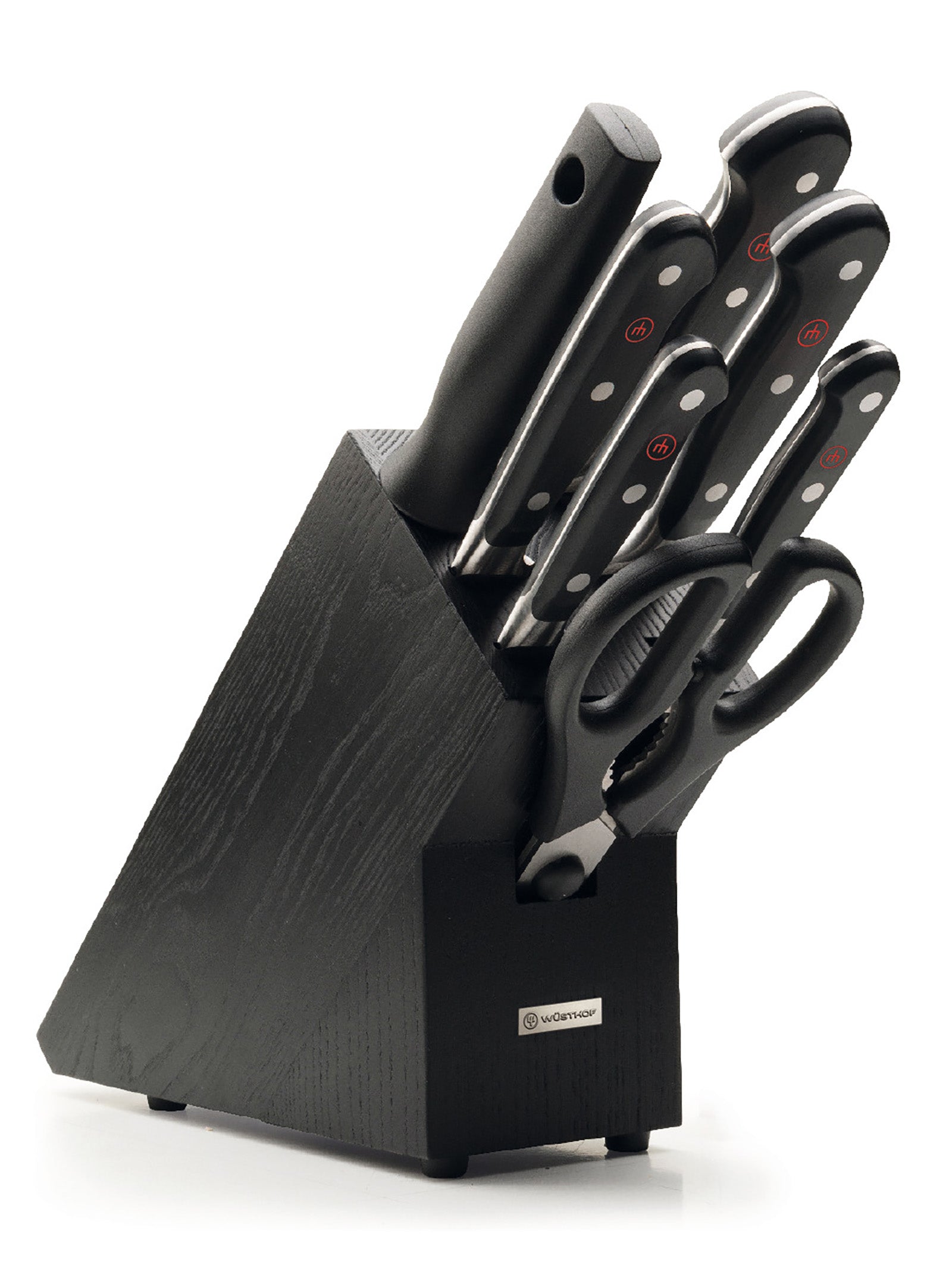 Wusthof Classic 8 Piece Knife Block Set, Black Ash