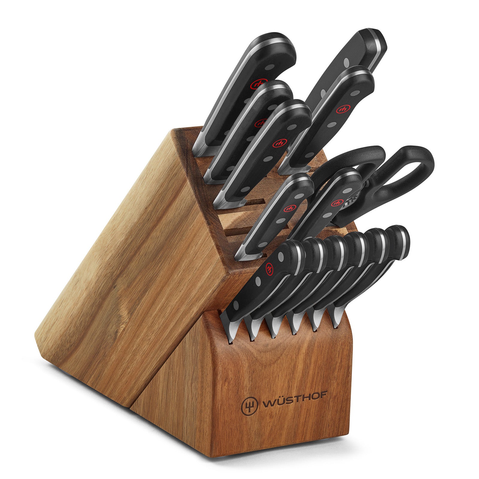Wusthof Classic 15 Piece Knife Block Set, Acacia