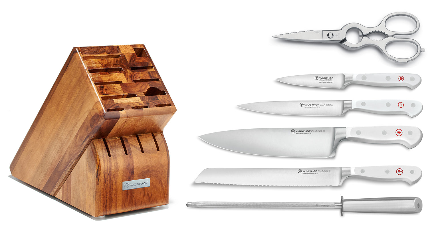 Wusthof Classic White Seven Piece Knife Block Set