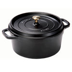 Staub 4-qt Round Cocotte, Matte Black