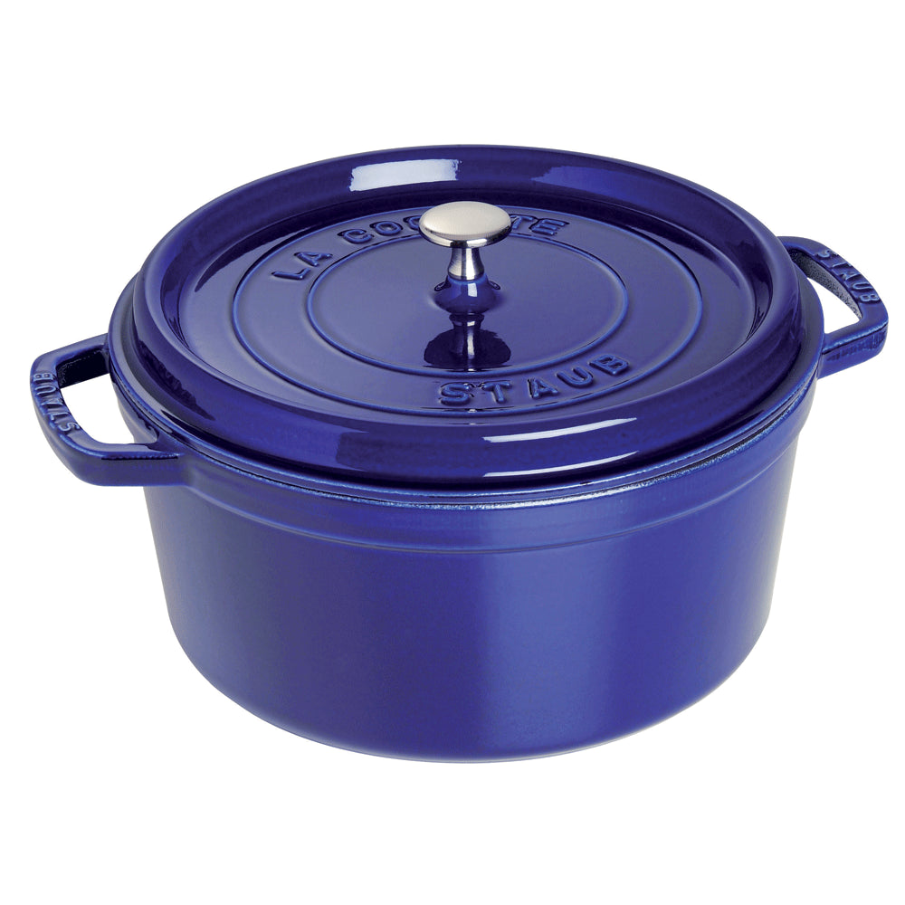 Staub 4-qt Round Cocotte, Dark Blue