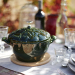 Staub Cast Iron 3-qt Artichoke Cocotte, Basil