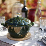 Staub Cast Iron 3-qt Artichoke Cocotte, Basil