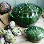 Staub Cast Iron 3-qt Artichoke Cocotte, Basil