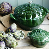 Staub Cast Iron 3-qt Artichoke Cocotte, Basil