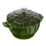 Staub Cast Iron 3-qt Artichoke Cocotte, Basil
