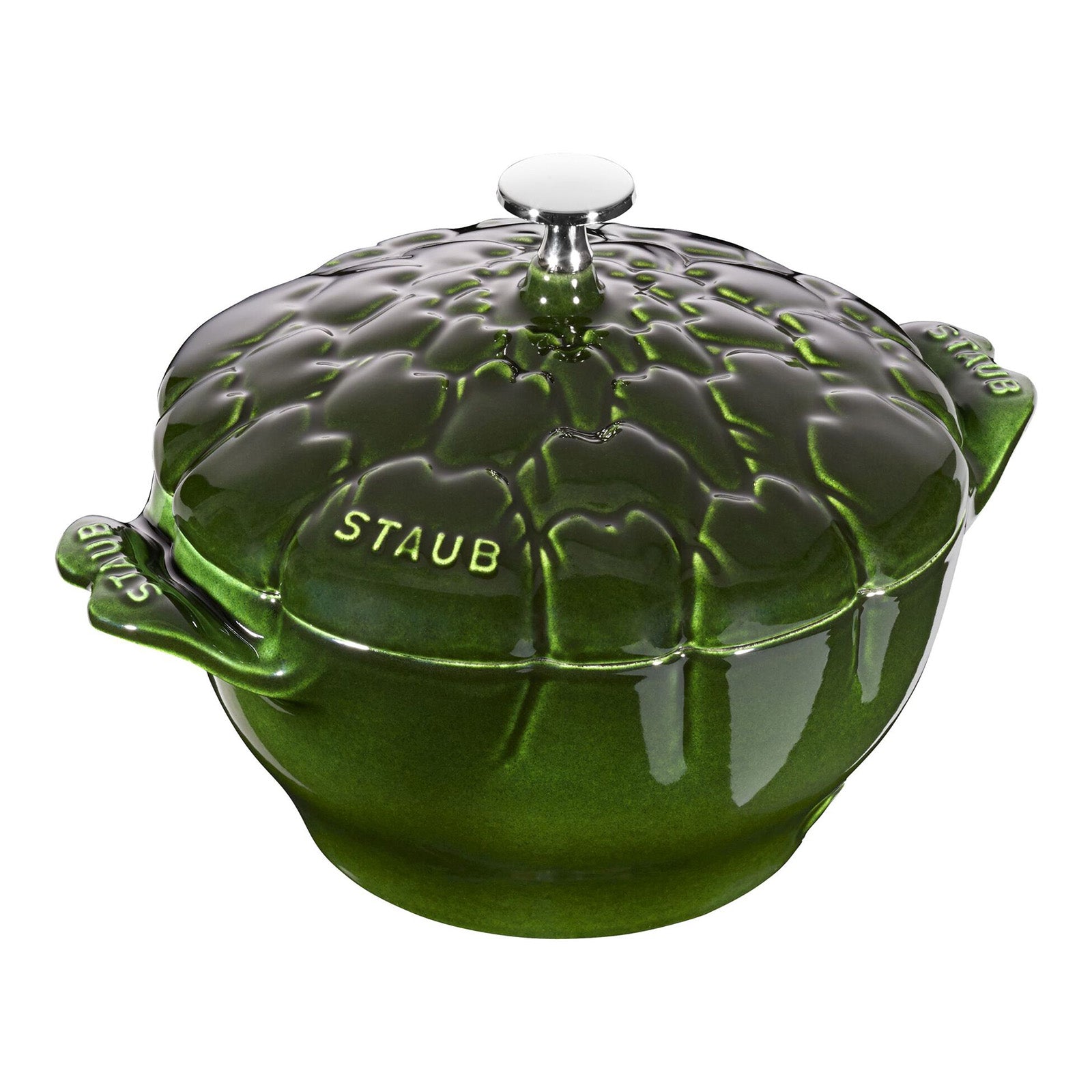 Staub Cast Iron 3-qt Artichoke Cocotte, Basil