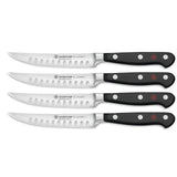 Wusthof Classic 4 Piece Steak Knife Set, Hollow Edge