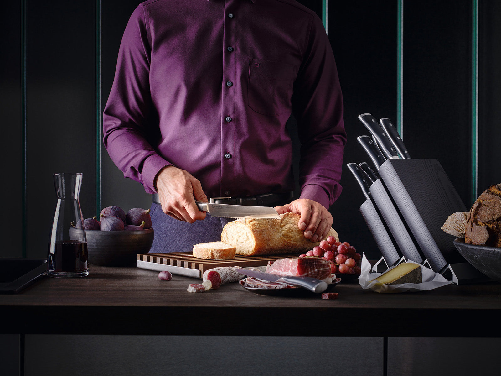 Wusthof Classic Ikon 3 Piece Starter Set W/Bread Knife