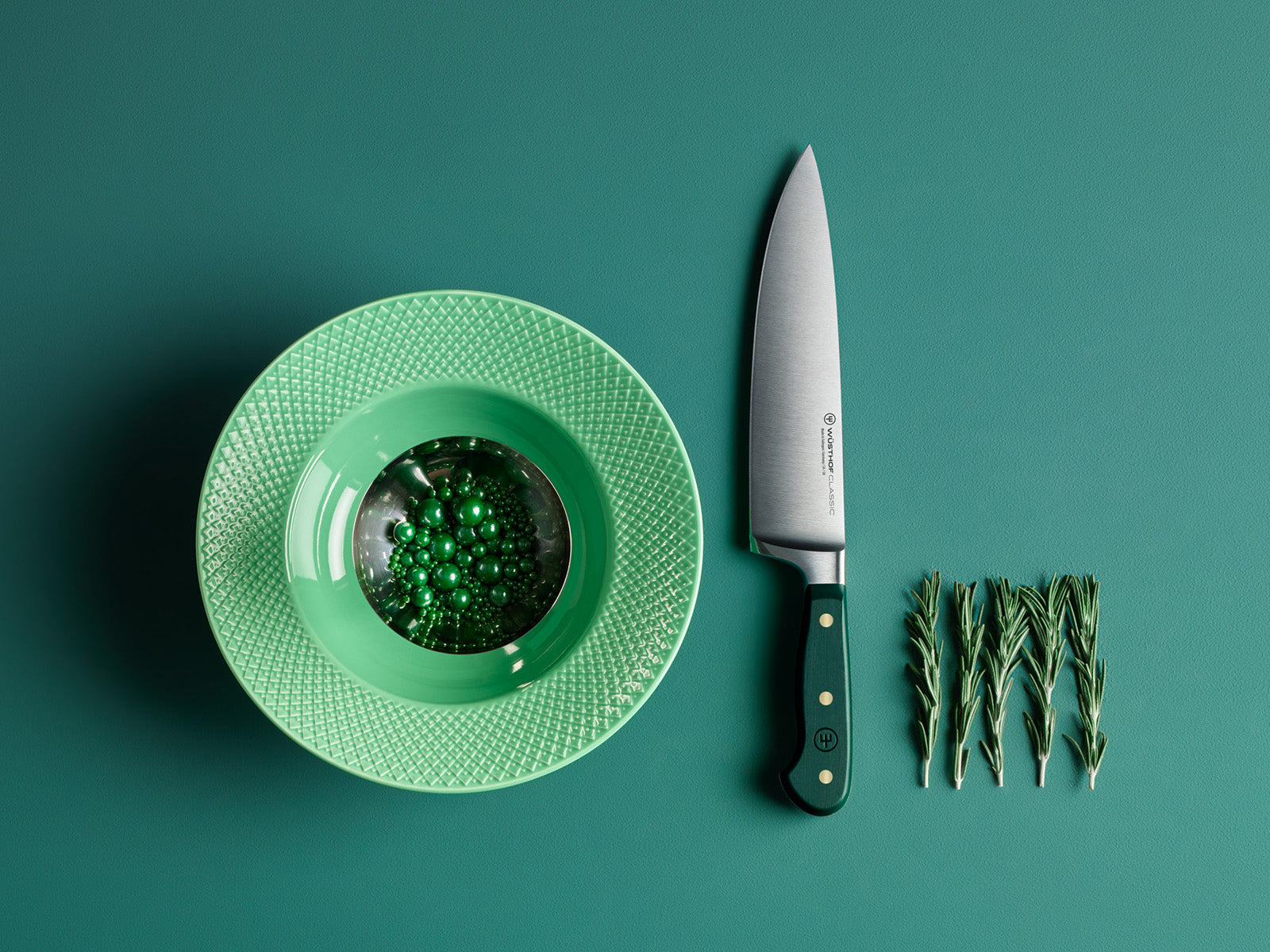 Wusthof Classic Three Piece Knife Set with Chef's Knife, Utility Knife, Paring, Rosemary