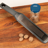 Mobi Handheld Titanium Coated Grater Rasp/Zester with Safety Cover for Garlic, Citrus, Nutmeg