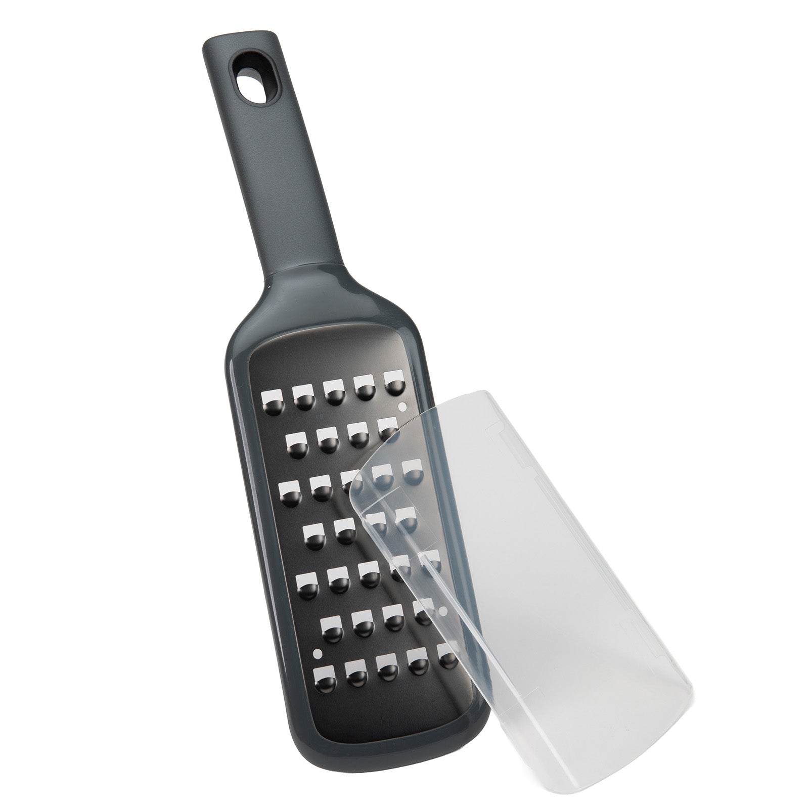 Mobi Handheld Titanium Coated Extra Coarse Wide Grater with Safety Cover for Cheese and Vegetables