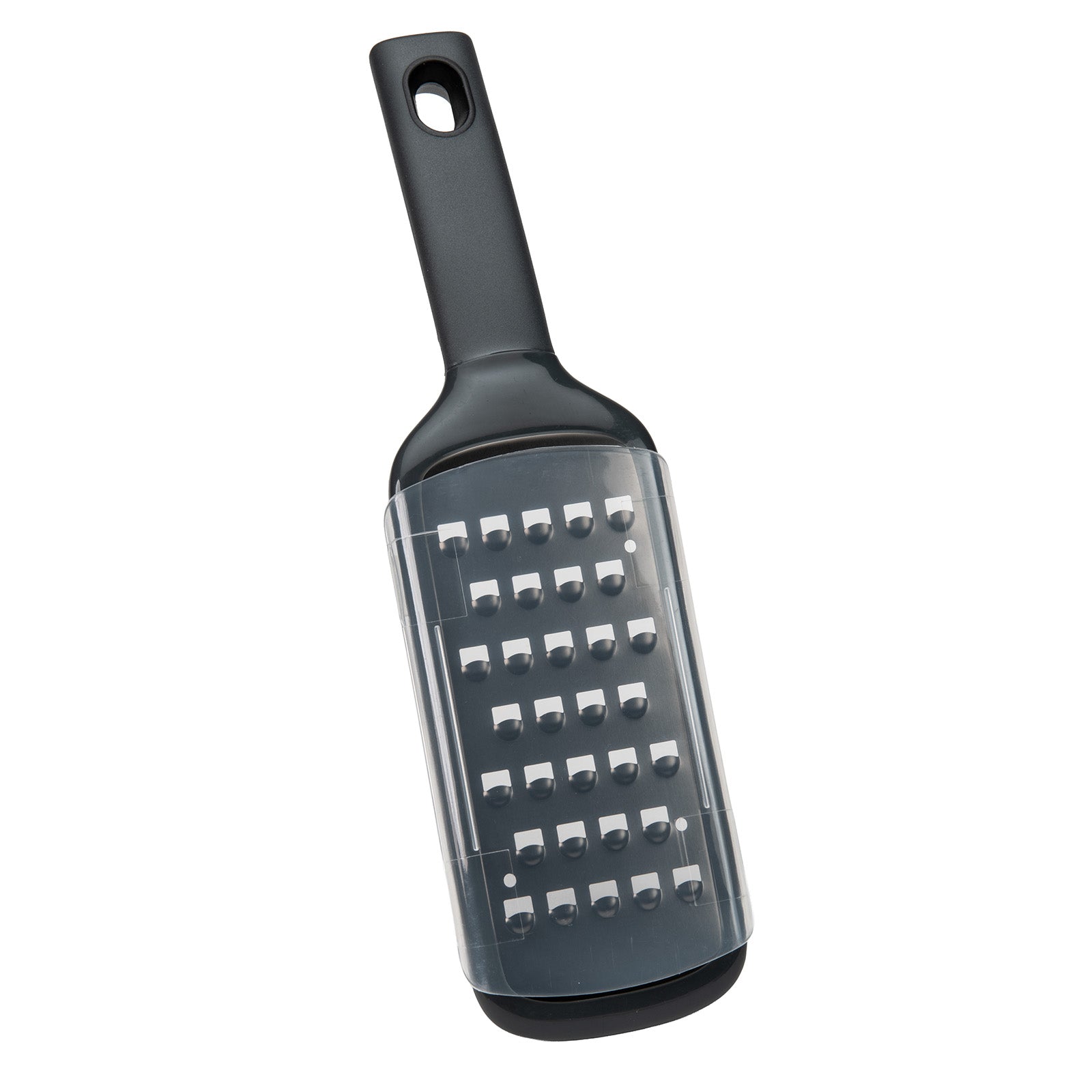 Mobi Handheld Titanium Coated Extra Coarse Wide Grater with Safety Cover for Cheese and Vegetables