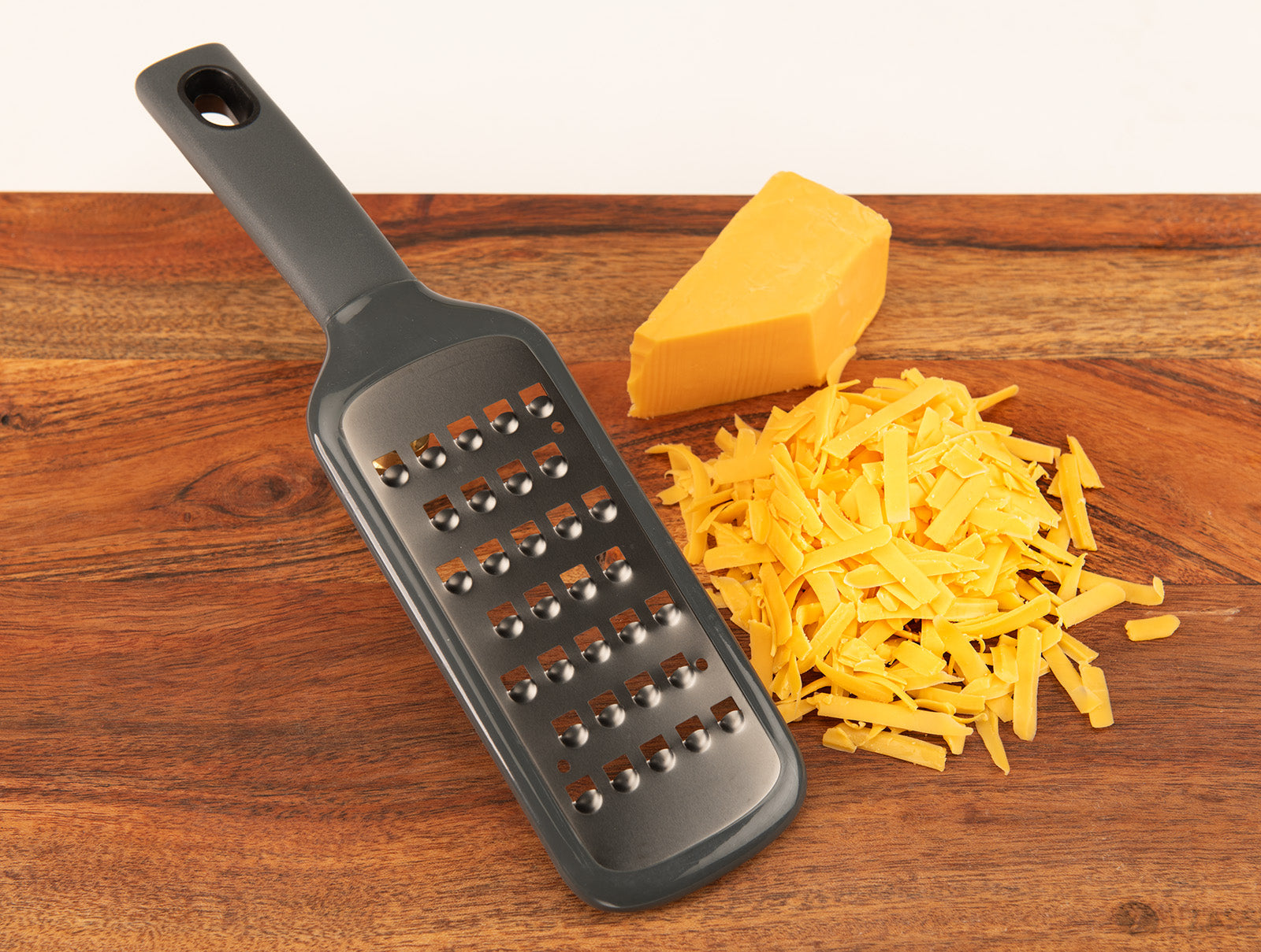 Mobi Handheld Titanium Coated Extra Coarse Wide Grater with Safety Cover for Cheese and Vegetables