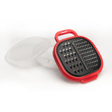 Mobi Grater+ Saver 3-Piece Grater with Storage Lid, Coarse and Fine