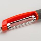 Mobi Serrated Fruit and Vegetable Peeler, Red